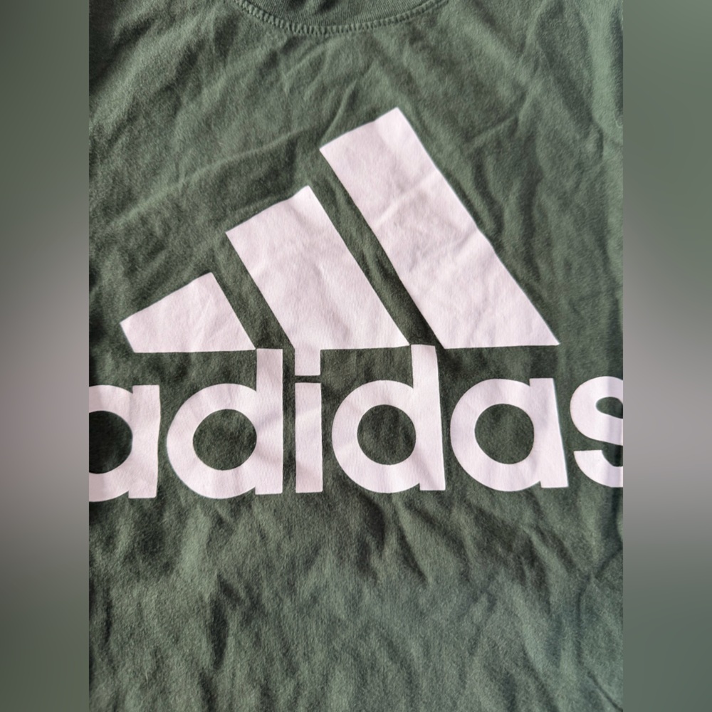 Adidas Green Cotton T-Shirt - Picture 2 of 3